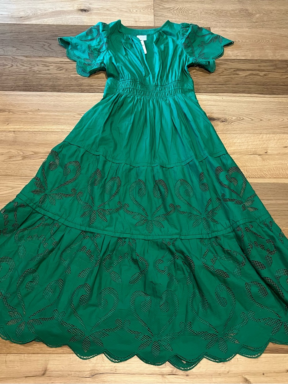 Anthropologie Somerset Cutwork Tiered Maxi Dress - Picture 5 of 13